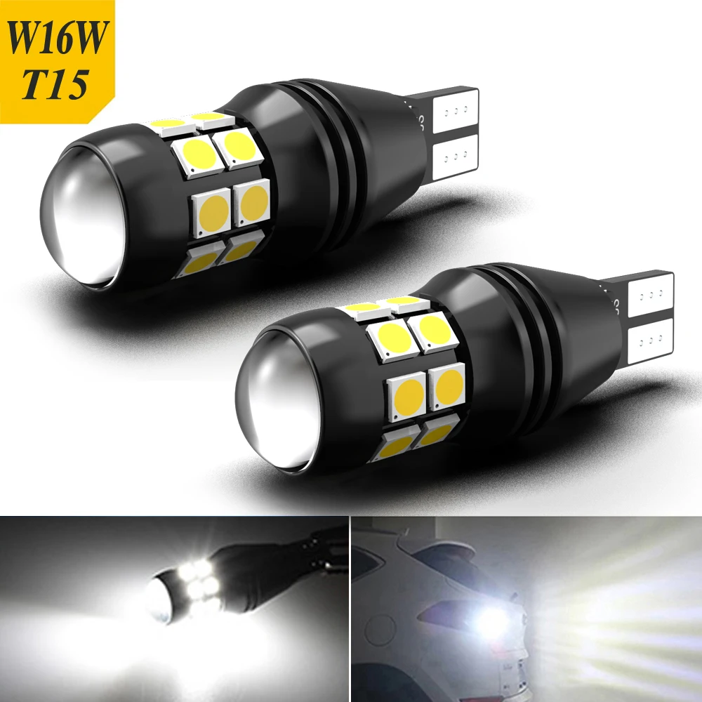 2x T15 W16W светодиодный лампы Canbus 920 921 20SMD 3030 белый 12 В светодиодные резервсветильник