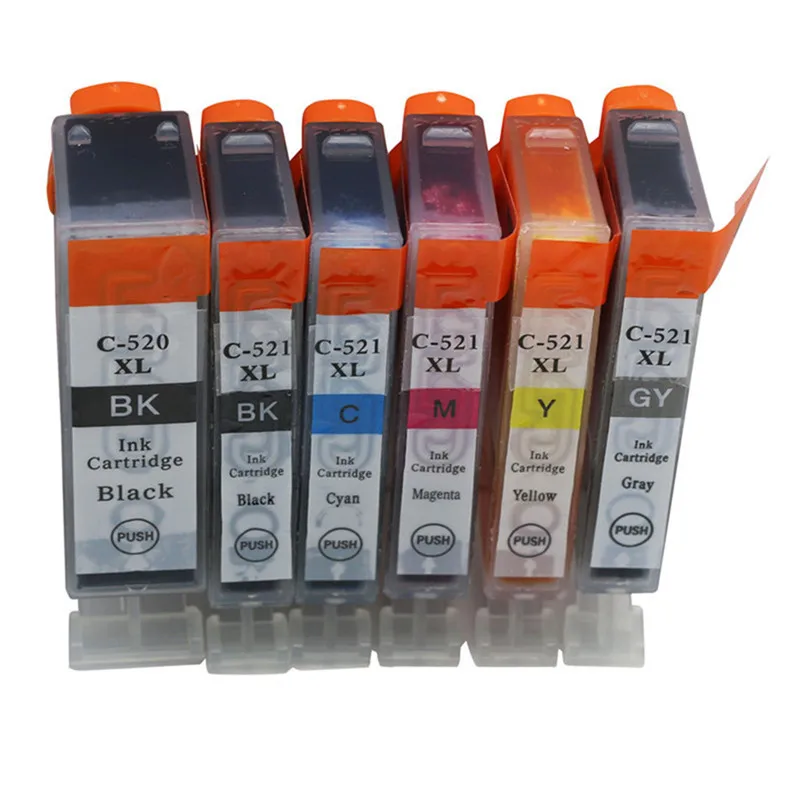 Чернильный картридж для принтера PGI 520xl CLI 521xl совместим с Canon Pixma IP4600 IP4700 MP620 MP630 MP640