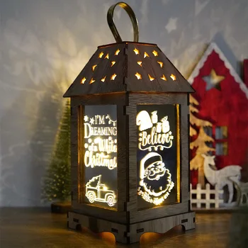 

Christmas Lamp Snowman Lantern Decor Hanging Prop Led Candles LED Night Light Candlestick Table Pendants Garden Decor