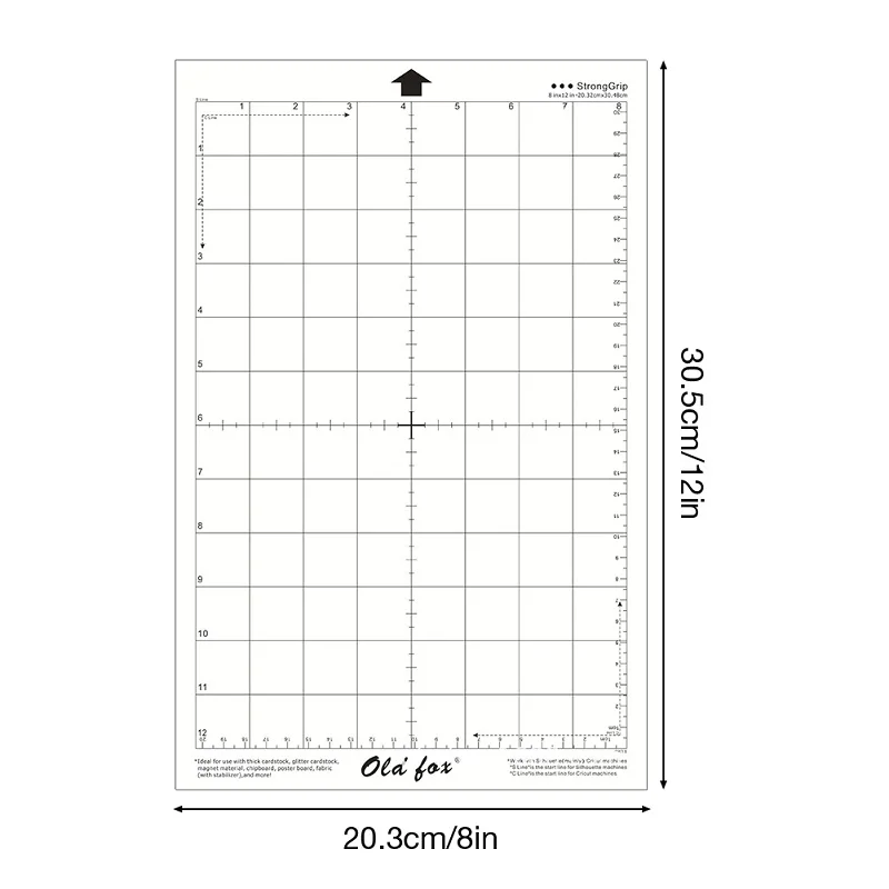 3 шт. сменный коврик для резки прозрачный клей коврик с измерительной сеткой 12 на 12 дюймов для силуэта Камея плоттер машина - Цвет: 8x12inch