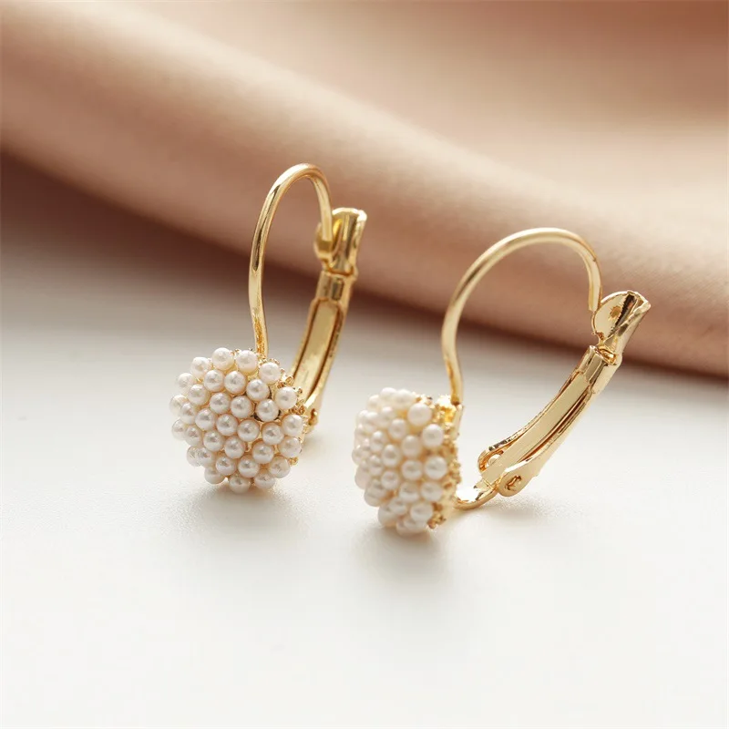 High Quality Immitation Pearl Earring Retro Round Stud Earrings Fashion Jewelry for Women Gifts Daily/Shopping New Trendy Bijoux | Украшения