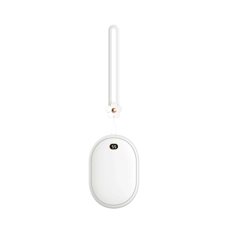 Портативный USB Перезаряжаемый мини-обогреватель с температурным дисплеем для путешествий креативный теплый зимний теплый белый