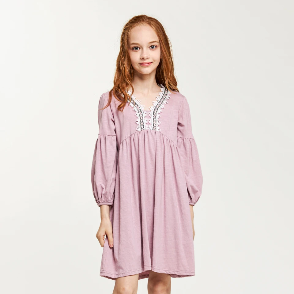 CupofSweet платье-рубашка с вышивкой для девочек Костюмы осень в Корейском стиле; модная одежда с длинными рукавами, Элегантные повседневные Детские платья для девочек