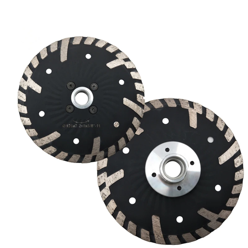 5 Inch Flange M14 DB63 горячий пресс спеченный сухой Резак для камня 5 дюймов D125mm защитный турбо сегмент алмазные лезвия для пилы с фланцем M14 резьба 10 шт - Цвет: 5 Inch Flange M14