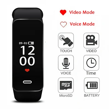 

Luxury Touch Screen 1080P Full HD Mini Nanny DV Invisible Cam Audio Video Recording Recorder Smart Wristband Band Watch Bracelet
