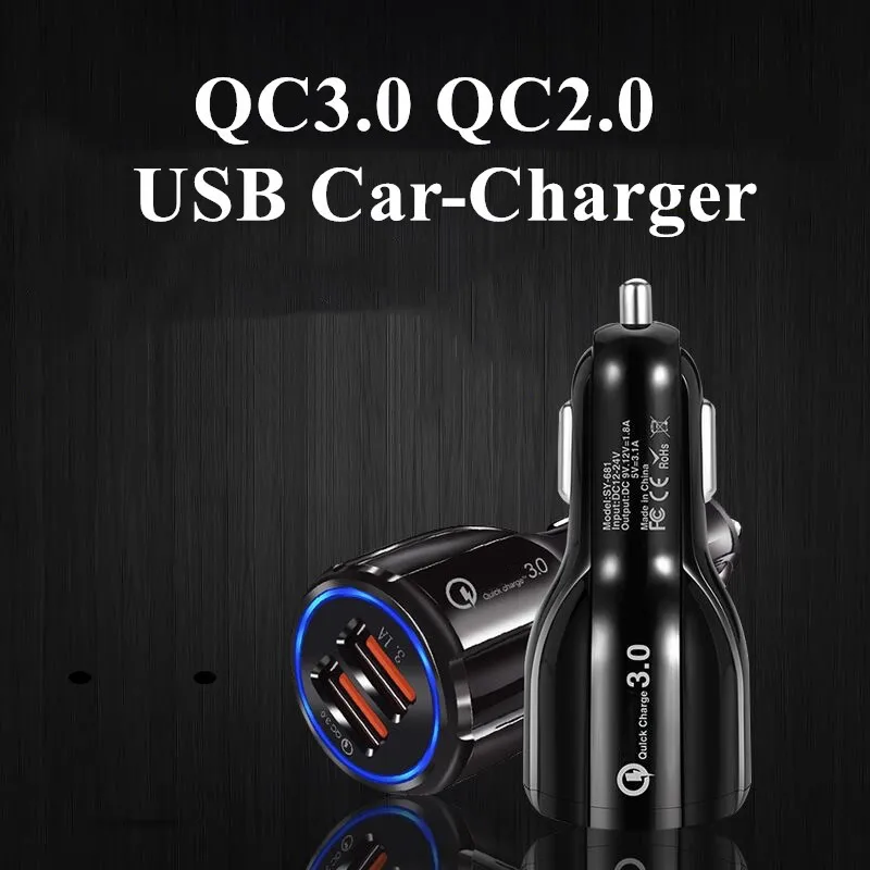 QC 3,0 2,0 двойной зарядное устройство USB для мобильного телефона Fase Зарядка для Xiaomi Mi 9 huawei P30 Pro samsung iphone планшет автомобильное зарядное устройство