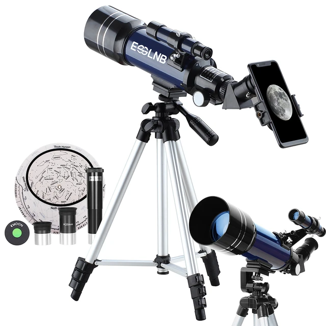 Telescopio F36070 para niños, telescopio Refractor de 70mm con adaptador  para teléfono inteligente, trípode de 51,6 pulgadas para principiantes de  Astronomía - AliExpress