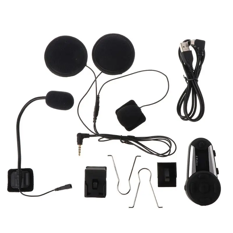 

New T20S Helmet Bluetooth Intercom 1200M Rider Waterproof Wireless Headset Interphone with Screen Supports FM Radio