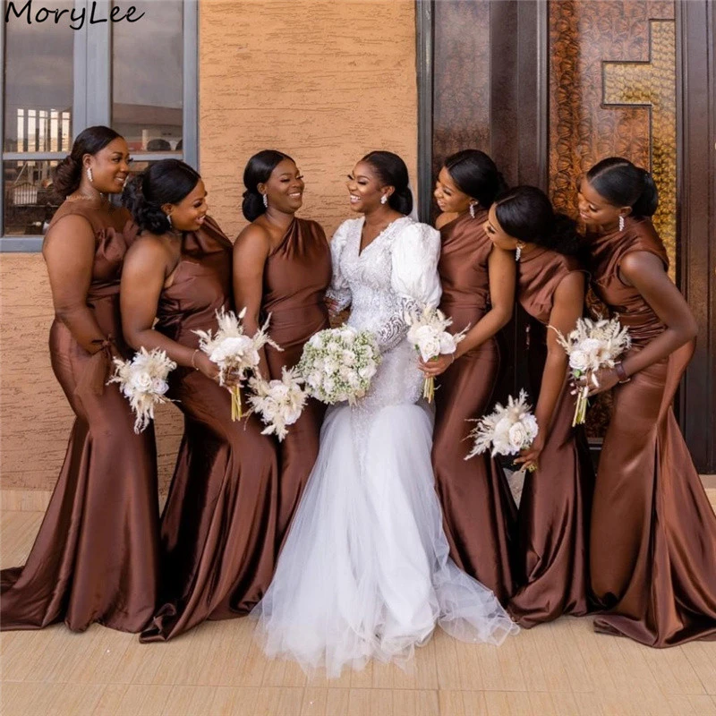 Brown Bridesmaid Dresses Mermaid One ...