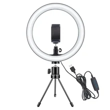 26CM LED Ring Light Photo Studio Camera Light Photography Dimmable 10inch Video Light For Makeup Video Selfie With Tripod