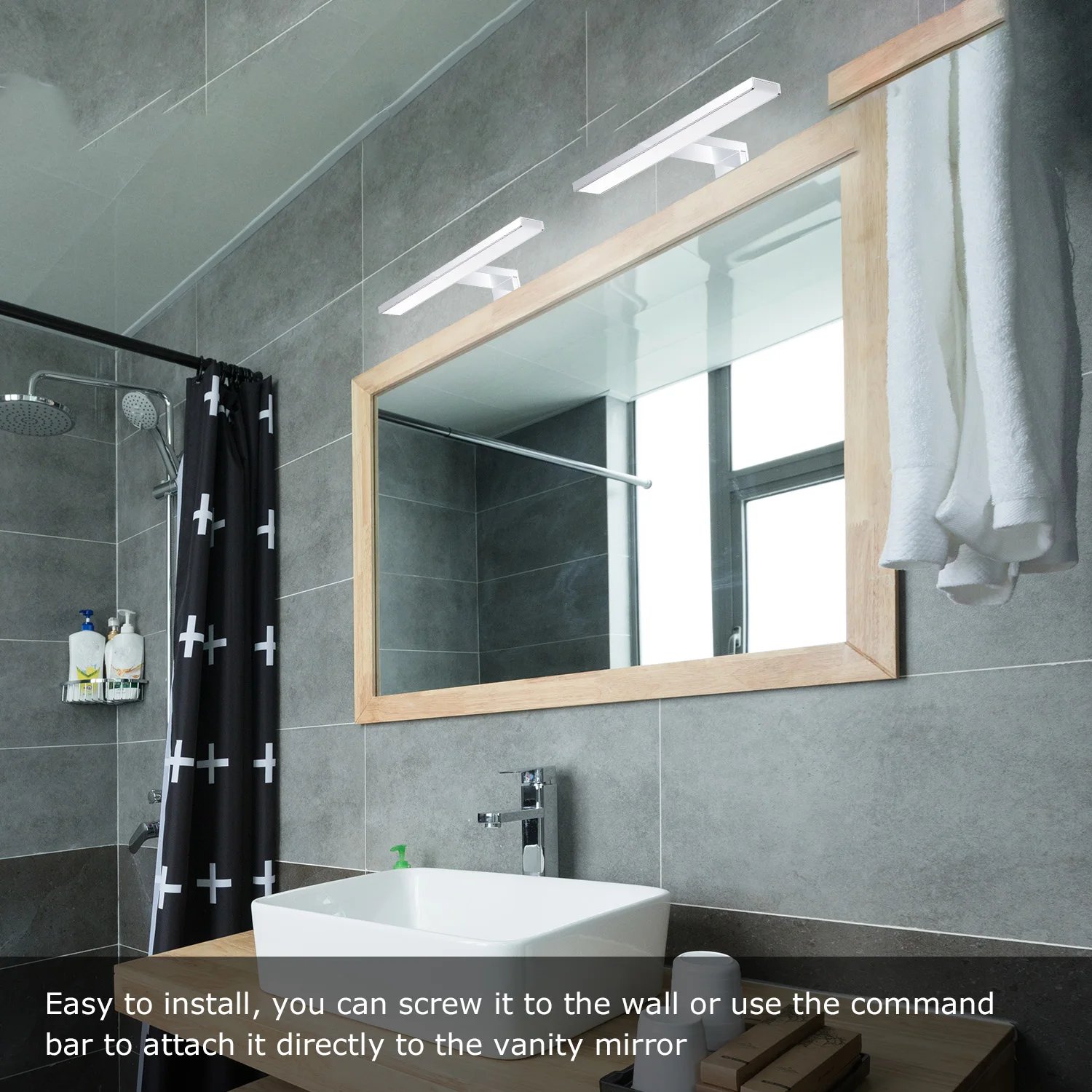 AC110-240V светодиодный зеркальный передний светильник 10 Вт хромированный алюминиевый современный водонепроницаемый светодиодный светильник для ванной комнаты простая настенная лампа для шкафа