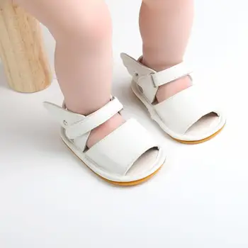

0-18M Baby Girls Boys Breathable Anti-Slip PU Soft Soled First Walkers Summer Toddler Infant Shoes