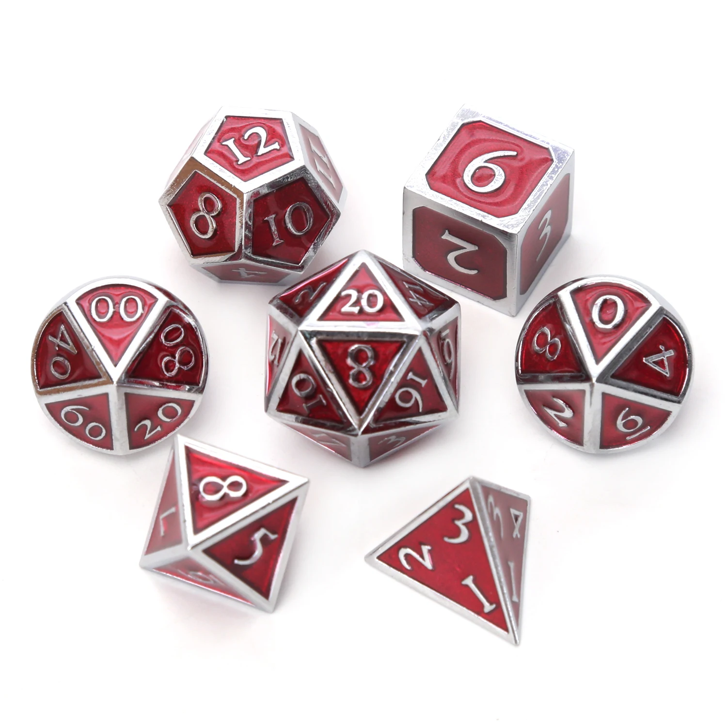 Chengshuo rpg dice dungeons and dragons table games sales promotion polyhedral metal dices Zinc alloy Numerical combination dice