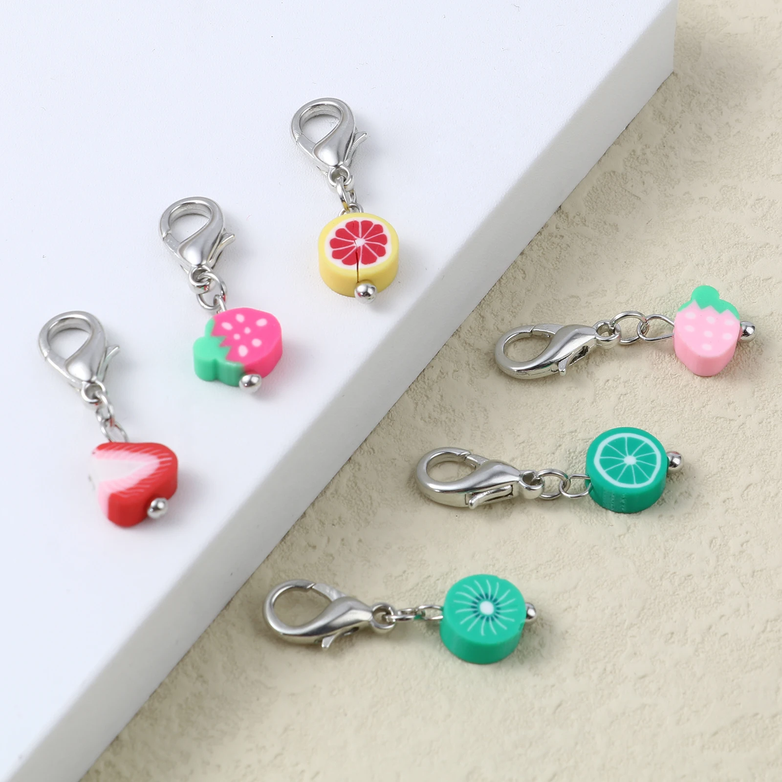 Handmade Polymer Clay Knitting Stitch Markers Fruit Pendants Knitting Marker  Crochet Clips Stitch Counter Needle Clips Tools - AliExpress