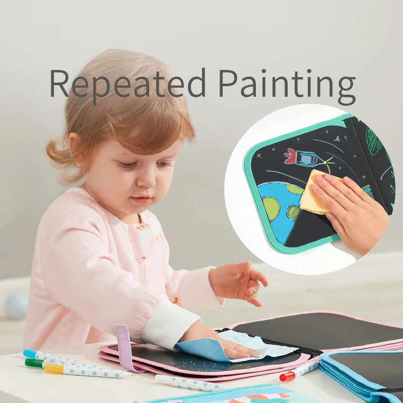 BabyGo детская доска для рисования портативная раскраска DIY образование доска живопись без пыли мел для детей доска граффити