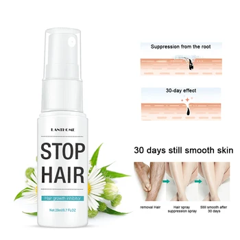 

Powerful Permanent Painless Hair Removal Spray Stop Hair Growth Inhibitor Shrink Pores Skin Smooth Repair Essence 20ml