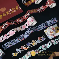 10 шт./партия DIY японская бумага декоративная клейкая лента Mantian Peach Blossom серия васи лента/маскирующая лента наклейки