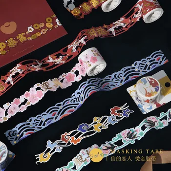 

10 pcs/lot DIY Japanese Paper Decorative Adhesive Tape Mantian Peach Blossom Series Washi Tape/Masking Tape Stickers