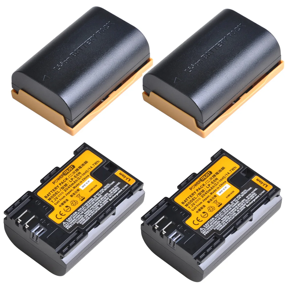 LP-E6 2040 мА/ч, LP E6 LPE6 LP-E6N Камера Батарея Япония клетка для цифровой однообъективной зеркальной камеры Canon EOS 6D 7D 5DS 5DSR 5D Mark II Характеристическая вязкость полимера 5D 60D 60Da 70D Камера - Цвет: 4 Battery
