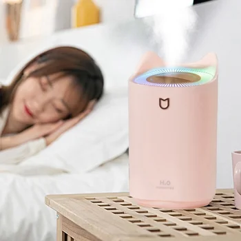 

Home Air Humidifier Double Nozzle Cool Mist Aroma Diffuser with Colorful Led Light Heavy Fog Ultrasonic Usb Humidificador