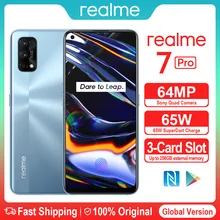 realme 7 Pro NFC Smartphones 64MP 8GB 128 GB 65W Fast Charge 4500mAh Smart Mobile Phone Snapgragon 720G androidGaming Cellphones