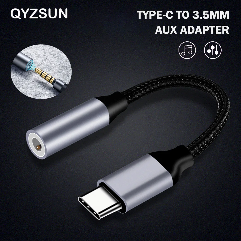 

Usb type-c to 3.5mm headphone jack aux audio cable usb 3.1 Type C USB-C to 3.5mm AUX audio Jack for Samsung Huawei P30 Xiaomi 8