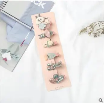 30 компл./лот 6 шт./компл. DIY мульти простые кролики Лебедь борта пчелы заколки для волос BB костюмы мультфильм бант цветы девочка принцесса шпильки Инструменты для укладки волос аксессуары HA1127 - Цвет: 5