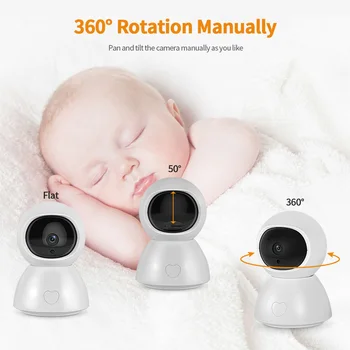 

4.3inch Wireless Video Intercom Sleeping Portable Baby Monitor Voice Activated With Camera Nanny Two Way Audio 1080P HD Display