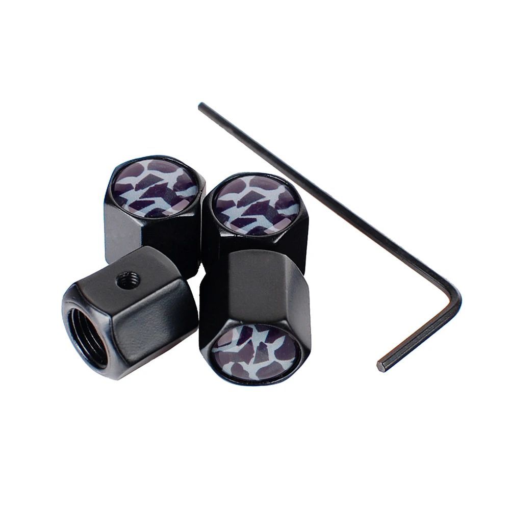 Car Accessories Auto Wheel Tire Valve Stem Caps For Camo Logo For