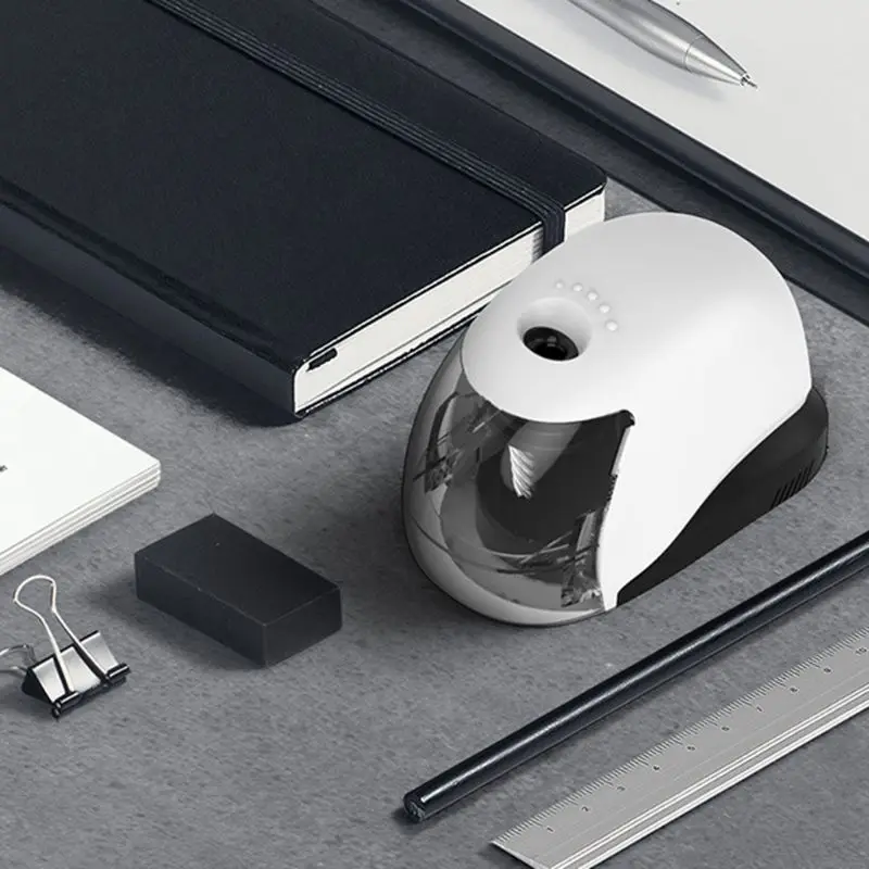 Apontador de Lápis Estilo de Negócios Elétrico Simples Apontador Automático Desktop Escola Material Escritório Usb 7 Apontadores de lápis