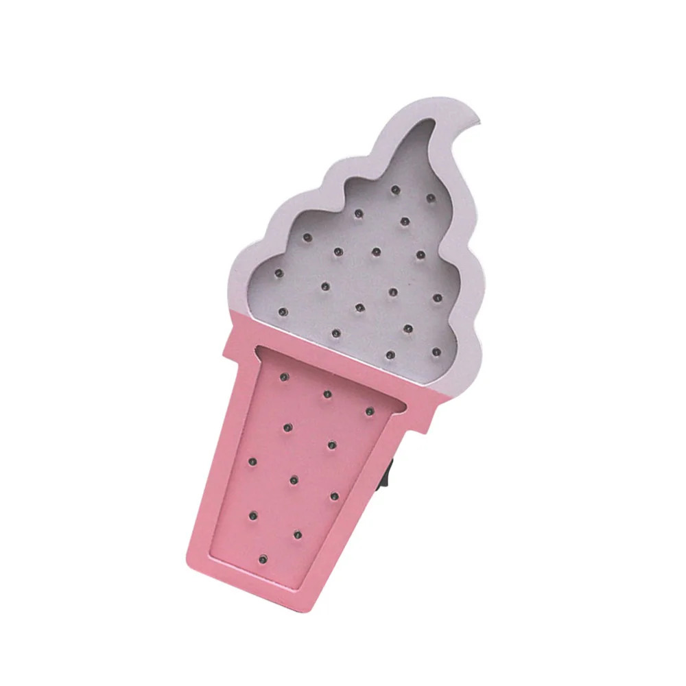 Wooden Ice Cream LED Night Light Wall Hanging Decorative Table Lamp Kids Room Decoration (White and) (Battery) | Освещение