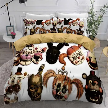 

HELENGILI 3D Bedding Set Five Nights at Freddy's Print Duvet Cover Set Bedcloth with Pillowcase Bed Set Home Textiles #WYHG29