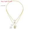 LUXUKISSKIDS Hot 316L Stainless Steel  Gold/Steel Choker Link Chain Necklaces Women/Men Jewelry Zircon Pendants Necklace ► Photo 2/5