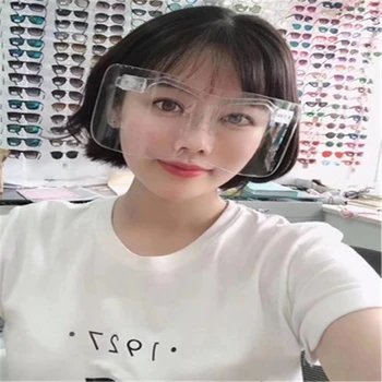 

1PC Safety Transparent Clear Anti-Fog Anti-Saliva Face Shield Faceshield Eye Face Protection Cover half Face Face Shield