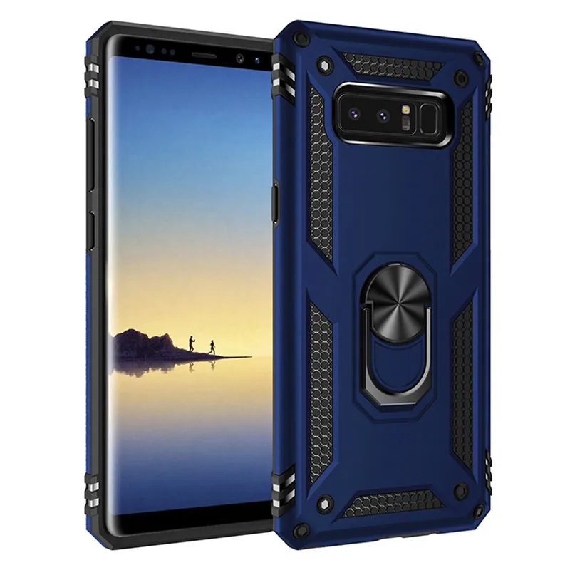 Per Samsung Galaxy Note 8 Custodia Magnete Anello Per Auto Supporto Per Telefono Cover Per Samsung Note 8 Custodia Note8 Sm-N950F Coque Capa Fundas