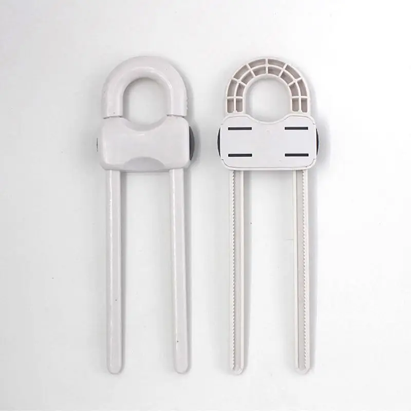 2PCS/Lot Drawer Door Cabinet Cupboard Safety Locks Baby Kids Safety Care ABS Plastic U Shaped Locks Infant Baby Protection