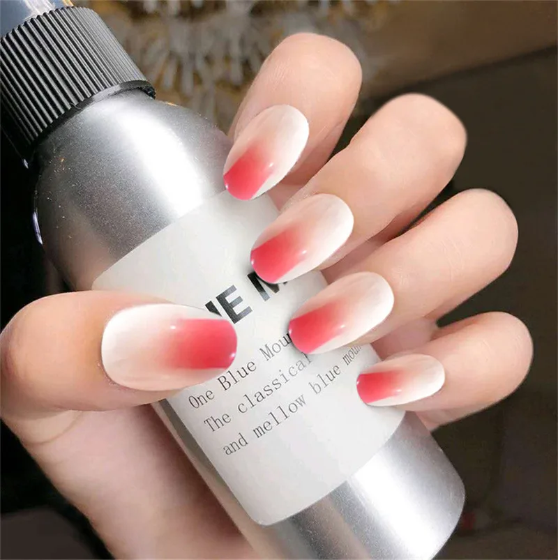 13 DIY Модные накладные ногти 24 шт/партия готовые предварительно дизайнерские полные акриловые накладные ногти 3D Советы Искусственные накладные ногти 28 цветов на выбор - Цвет: 13