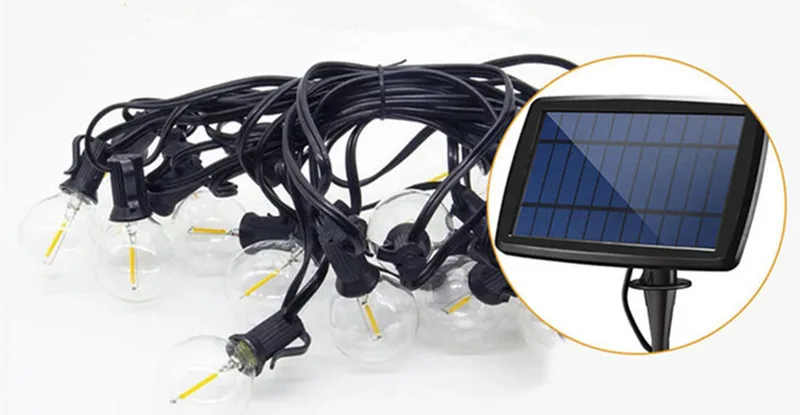 Água ao ar Indoor para o Jardim do Casamento do Feriado do Natal Luzes da Corda Luz da Corda à Prova Levou Guirlanda Solar Filament d' Livre G40 Led 6 Da Corda À Prova D' Água Ao