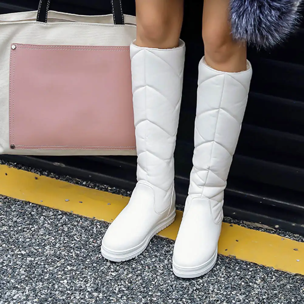 SARAIRIS Large Size 34-43 New Waterproof Snow Boots Lady Height Increasing Shoes Woman Non-slip Winter Fur Knee High Boots Women