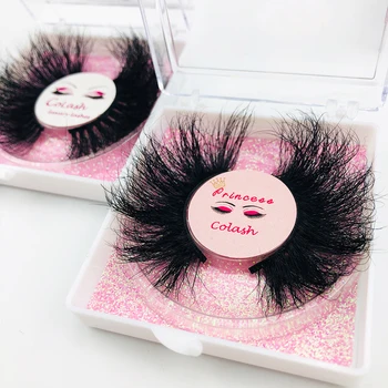 

Colash 1 pair 25mm fluffy Eyelashes 3D Mink False Eyelashes Crisscross Mink Lashes Soft Dramatic Eyelash FF01