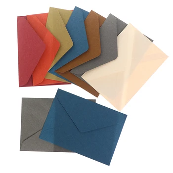 

Hot sale 10 pieces/lot Colorful Bronze Delicacy Blank Vintage Western Style PaperTriangular Envelopes