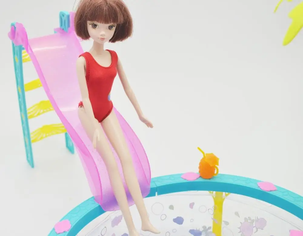 Аксессуары для плавания для Барби принцесса 1/6 bjd кукла плавательный бассейн домик набор мебель игровая площадка для bylth кукла licca бассейн игрушка