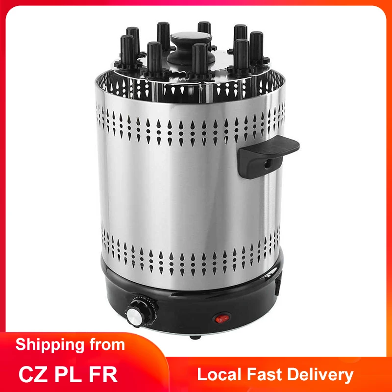

Electric BBQ Grill Automatic Rotating Vertical Grill Timing Smokeless Doner Kebab Meat Barbecue Grilled Machine