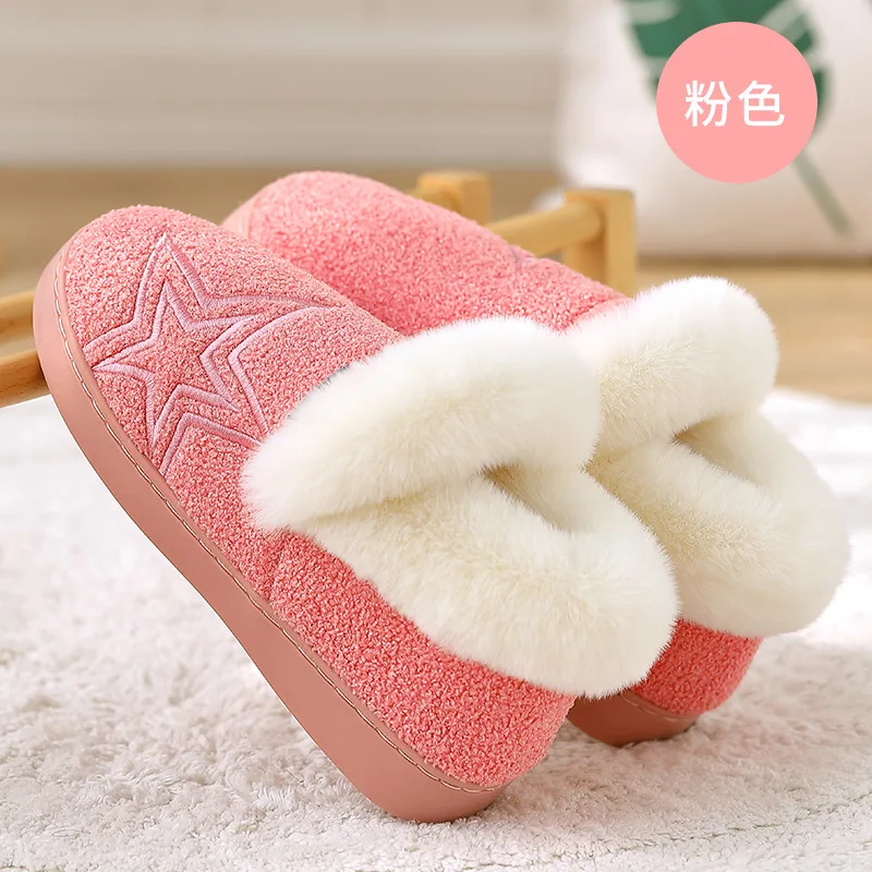 Женская обувь; домашние тапочки; chaussures femme; меховые тапочки; pantoufle femme; женская обувь; пушистые Тапочки - Цвет: Розовый
