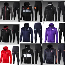 19 20 Чехлы psg "куртка с капюшоном на открытом воздухе Манчестер Юнайтед Дортмунд Ювентус Manchester city AC Ajaxes взрослых куртка комплект футбол Джерси