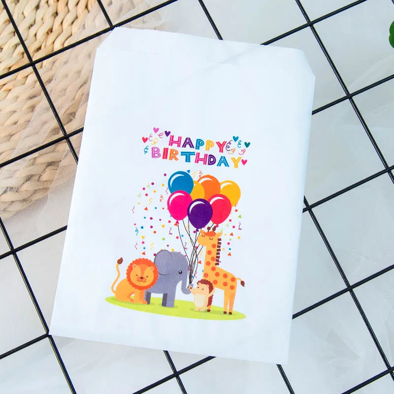 size-13cmx18.5cm3 Крафт-бумага, сумка на день рождения, конфетный подарок на день рождения для попкорна, Детские вечерние украшения, 25 шт - Цвет: size-13cmx18.5cm3