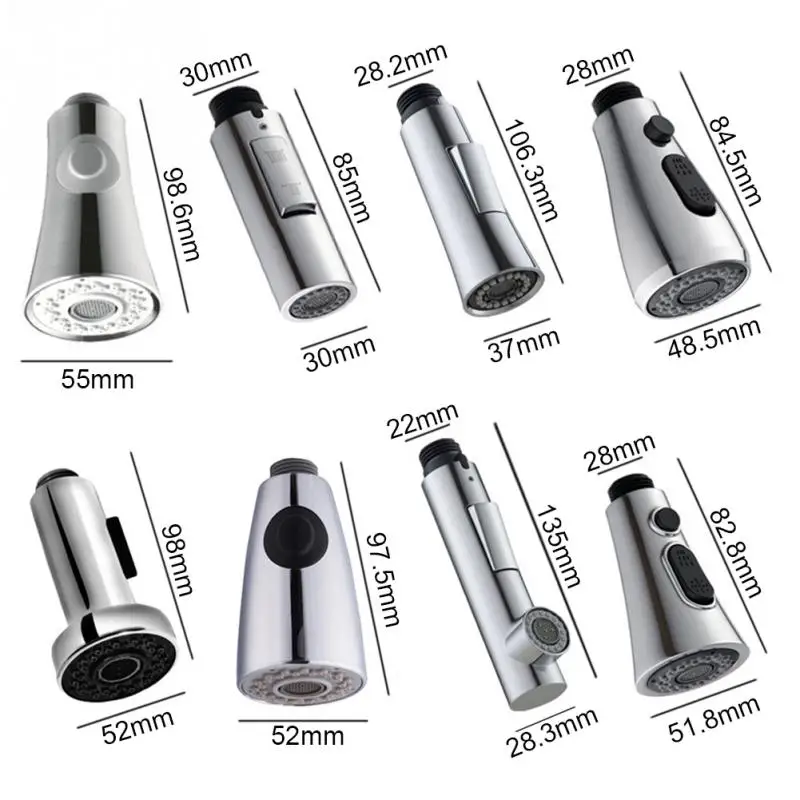 8 styles Kitchen Tap Adapter ABS Pull Out Parts Kitchen Faucet Replacement Parts Faucet Accessorie Spouts Kitchen Faucet Nozzl
