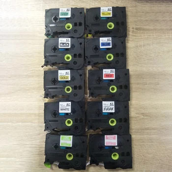 

10 Pack TZe 231 Laminated Compatible for Brother P-Contact Label Ribbon 12Mm Combo Set Printer Label Maker