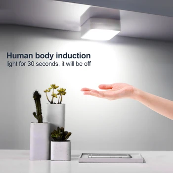 

LED Under Cabinet Light With Sticker Wireless Wall Lamp Wardrobe Cupboard Drawer Closet Bedroom Kitchen Wall Night Light 2Pcs