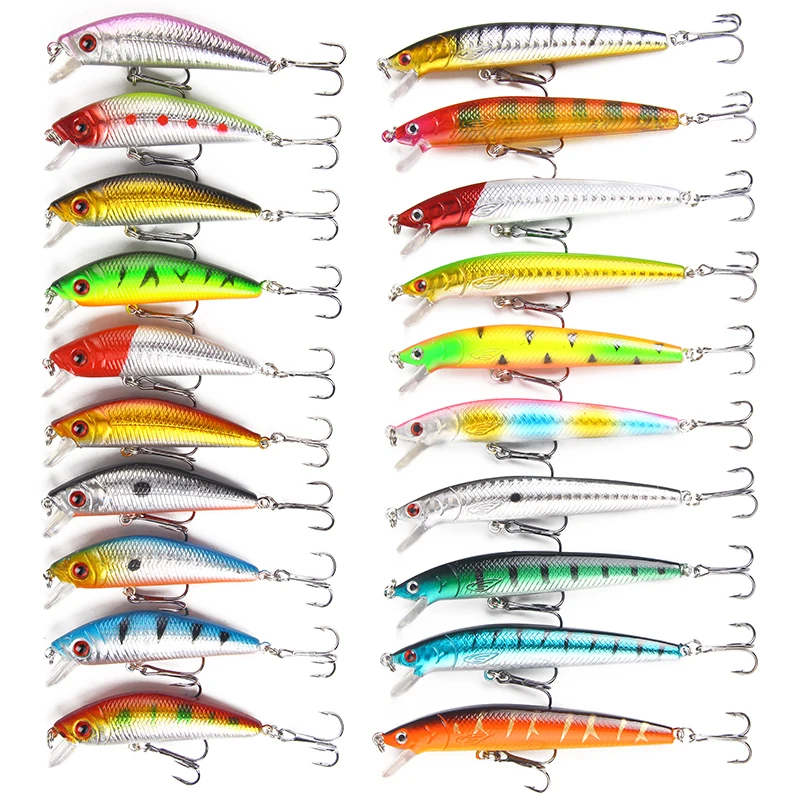 

20pcs Popular New product Multicolor bait Mixed color plastic Minor fishing bait Soft bait set Fishing tackle Swing bait